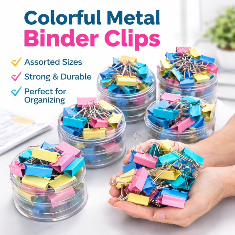 Renkli Metal Dosya Klipsleri,  - Binder Clip Assorted incelemesi ve fiyatı